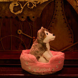 Pink Husky Dog Bed