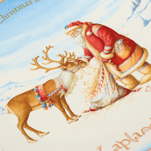 Father Christmas and Reindeer Christmas Eve Plate