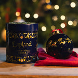 Father Christmas and Sleigh Flying Scene Ceramic Bauble