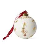 Father Christmas with Reindeer Ceramic Bauble