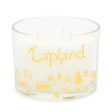 Lapland Map 3 Wick Candle (White and Gold)