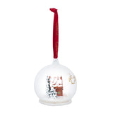 Wooden House Glass Bauble