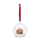 Wooden House Glass Bauble