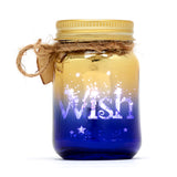 Medium Navy and Gold Light Up Wish Jar