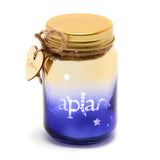 Small Navy and Gold Light Up Wish Jar