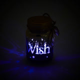 Small Navy and Gold Light Up Wish Jar