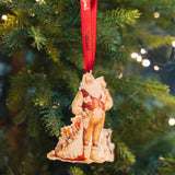 Wooden Tree Decoration Father Christmas with Sack