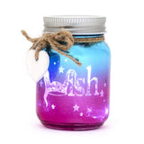 Small Blue and Pink Light Up Wish Jar
