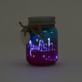 Small Blue and Pink Light Up Wish Jar